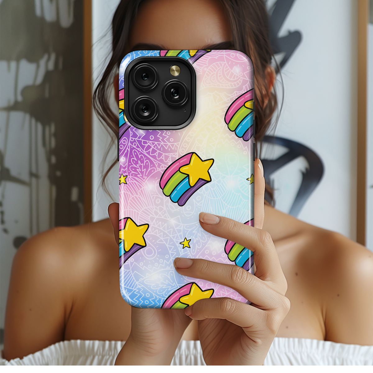 LGBT Star Rainbow Phone Case iPhone Samsung Cover Pixel 3886 - Image 2