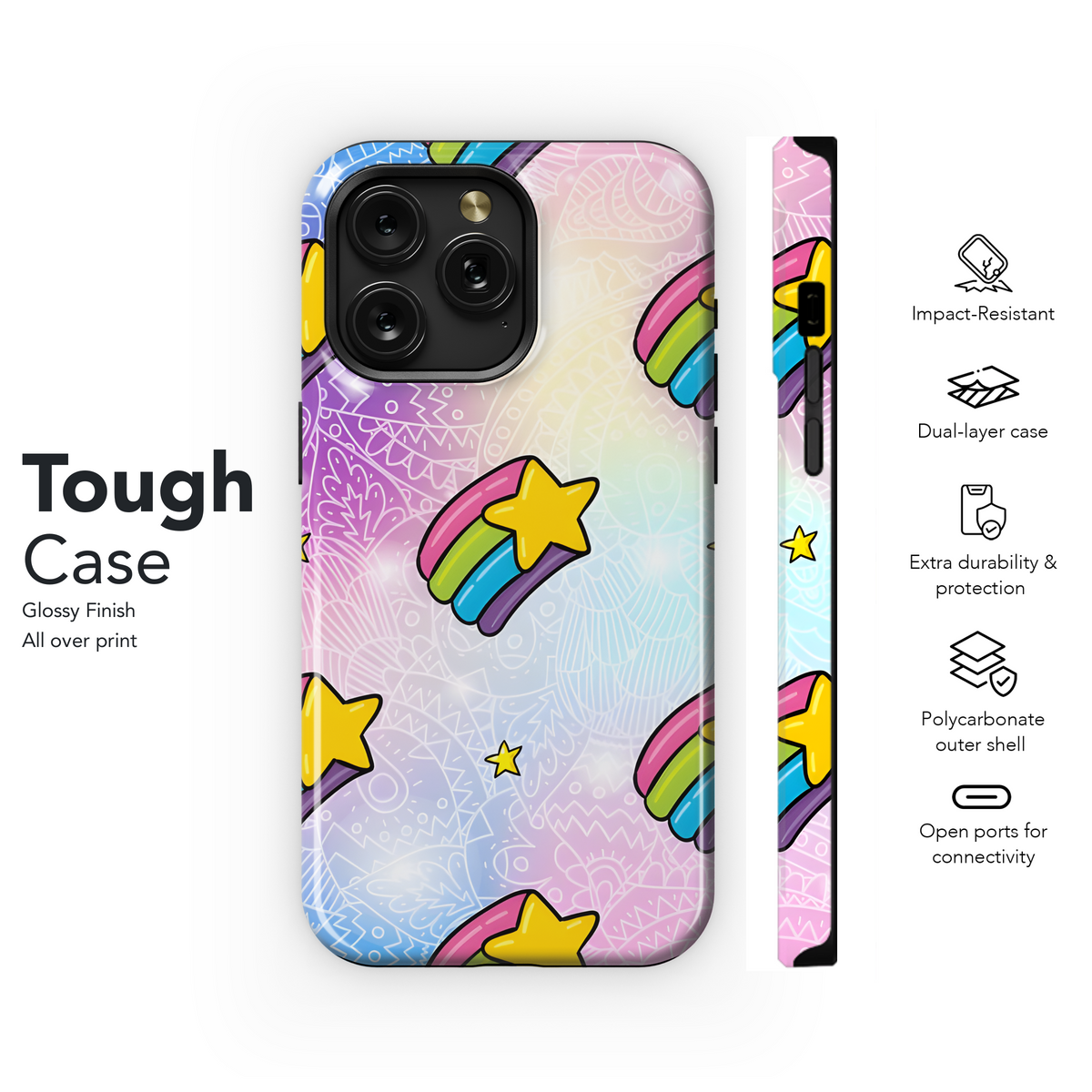 LGBT Star Rainbow Phone Case iPhone Samsung Cover Pixel 3886 - Image 6