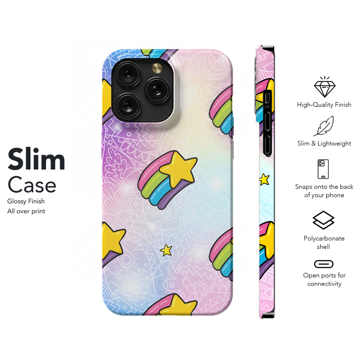 LGBT Star Rainbow Phone Case iPhone Samsung Cover Pixel 3886 - Image 7