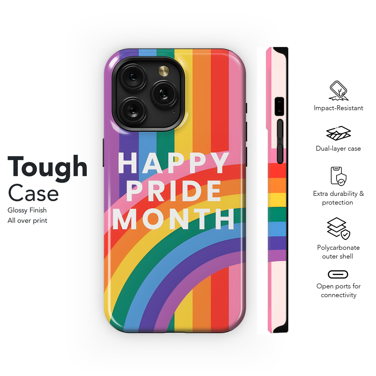 LGBTQ Pride Month Rainbow Phone Case iPhone Samsung Cover Pixel 3875 - Image 6