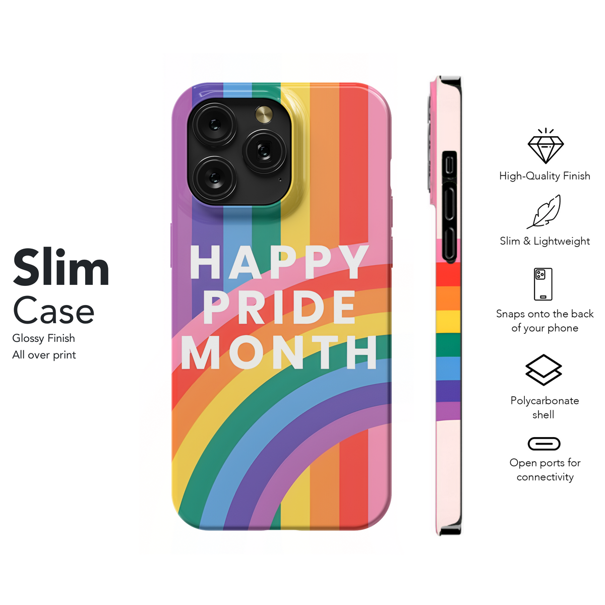 LGBTQ Pride Month Rainbow Phone Case iPhone Samsung Cover Pixel 3875 - Image 7