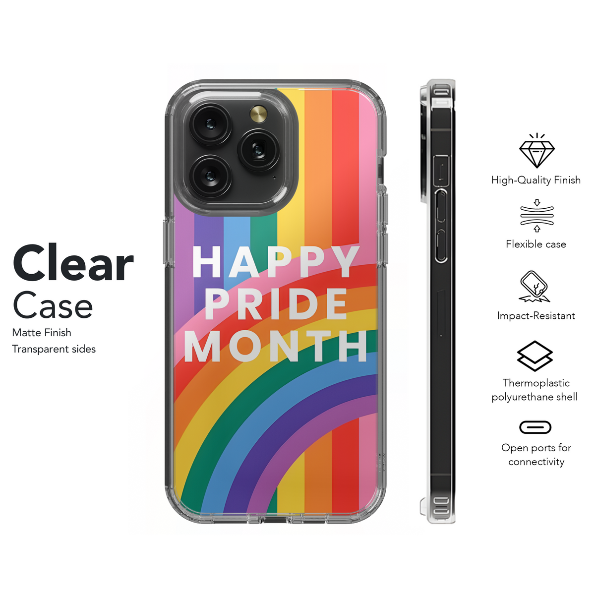 LGBTQ Pride Month Rainbow Phone Case iPhone Samsung Cover Pixel 3875 - Image 8