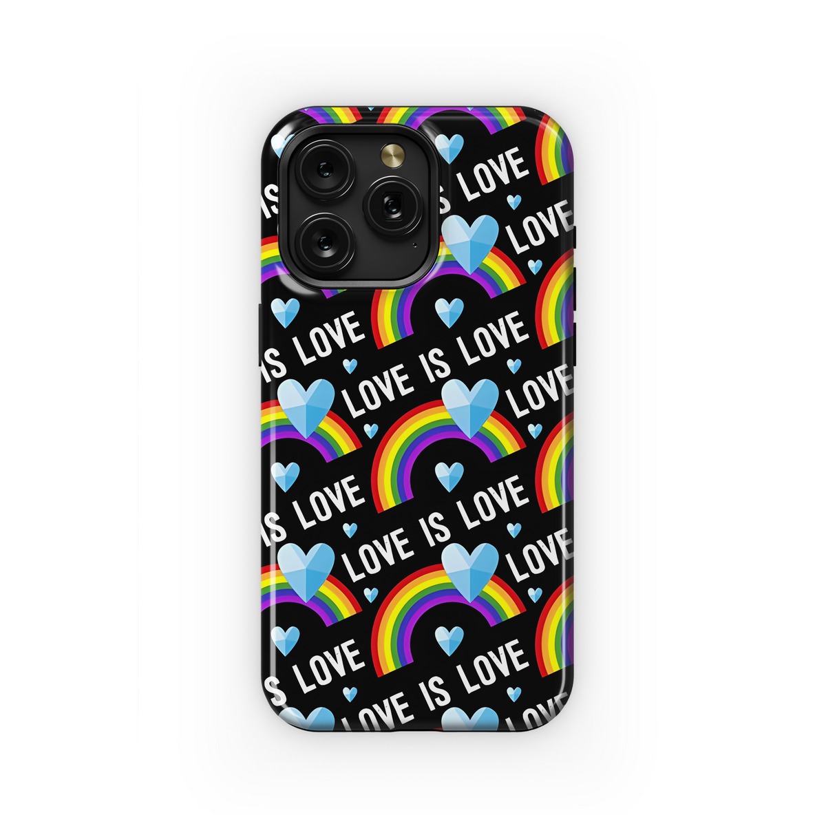 LGBTQ+ with Pride Rainbow Love is Love Phone Case iPhone Samsung Cover Pixel 3901 - Image 1