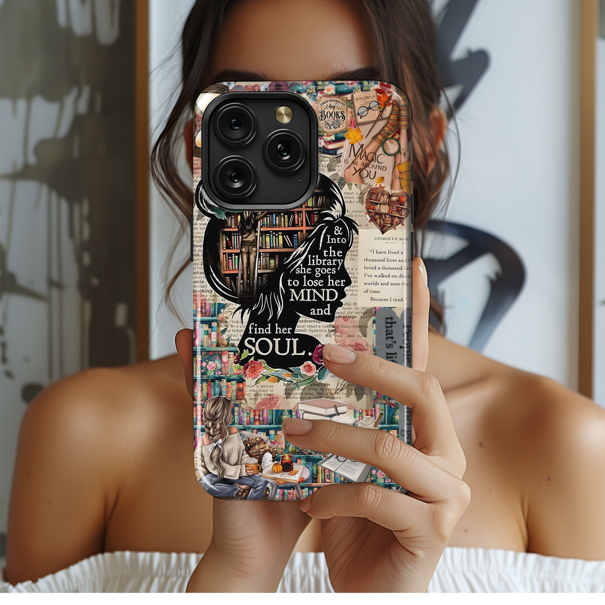 Library Girl Soul
 Phone Case iPhone Samsung Cover Pixel 3983 - Image 2