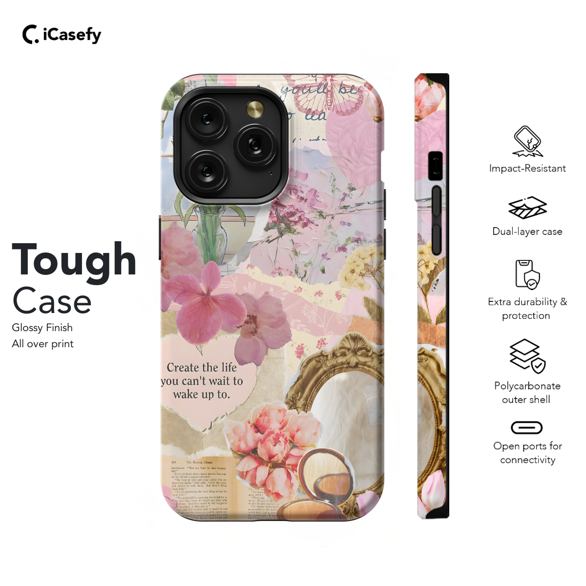 Light Pink Spring Aesthetic Collage Phone Case iPhone Samsung Pixel & More 107 - Image 5