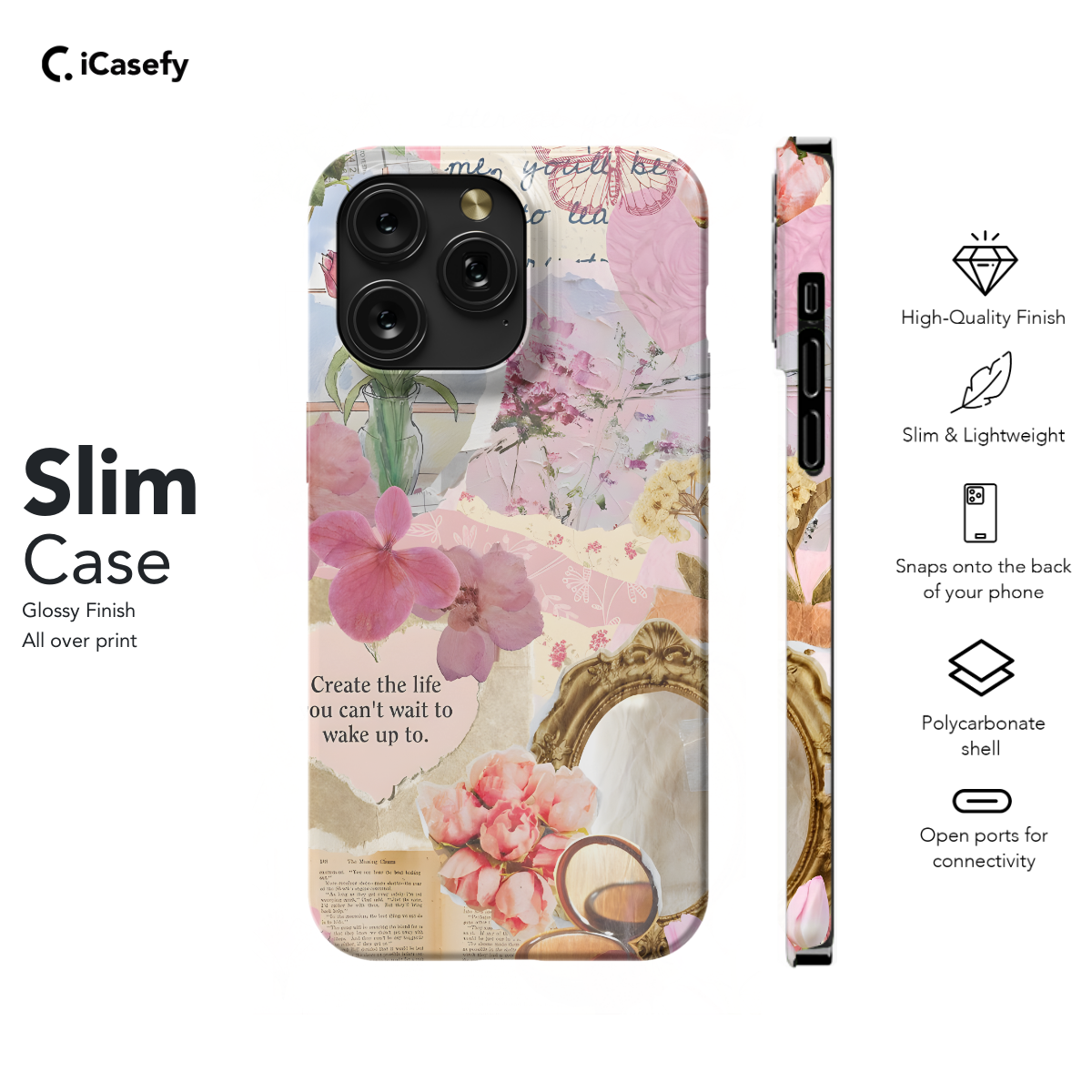 Light Pink Spring Aesthetic Collage Phone Case iPhone Samsung Pixel & More 107 - Image 6