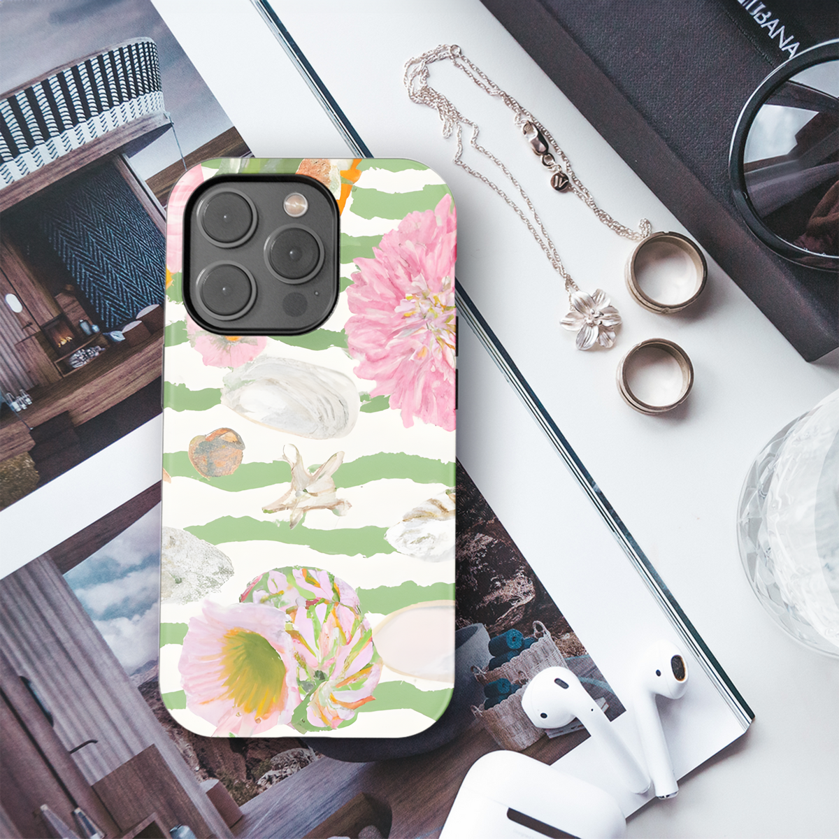 Lilly Pulitzer Watercolor Tiger Stripe Phone Case iPhone Samsung Cover Pixel 3364 - Image 3