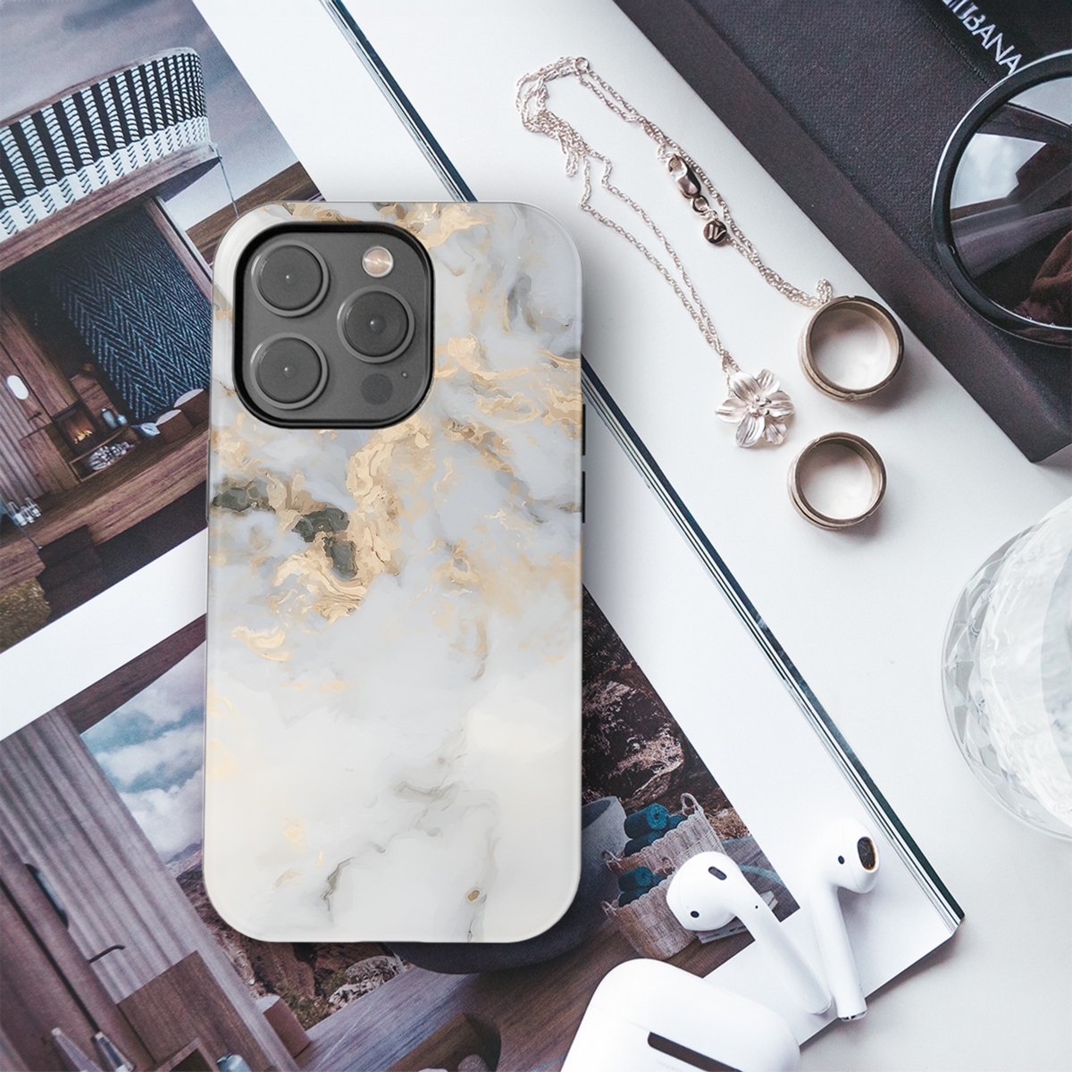 Liquid Marble Abstract Phone Case iPhone Samsung Cover Pixel 2437 - Image 3