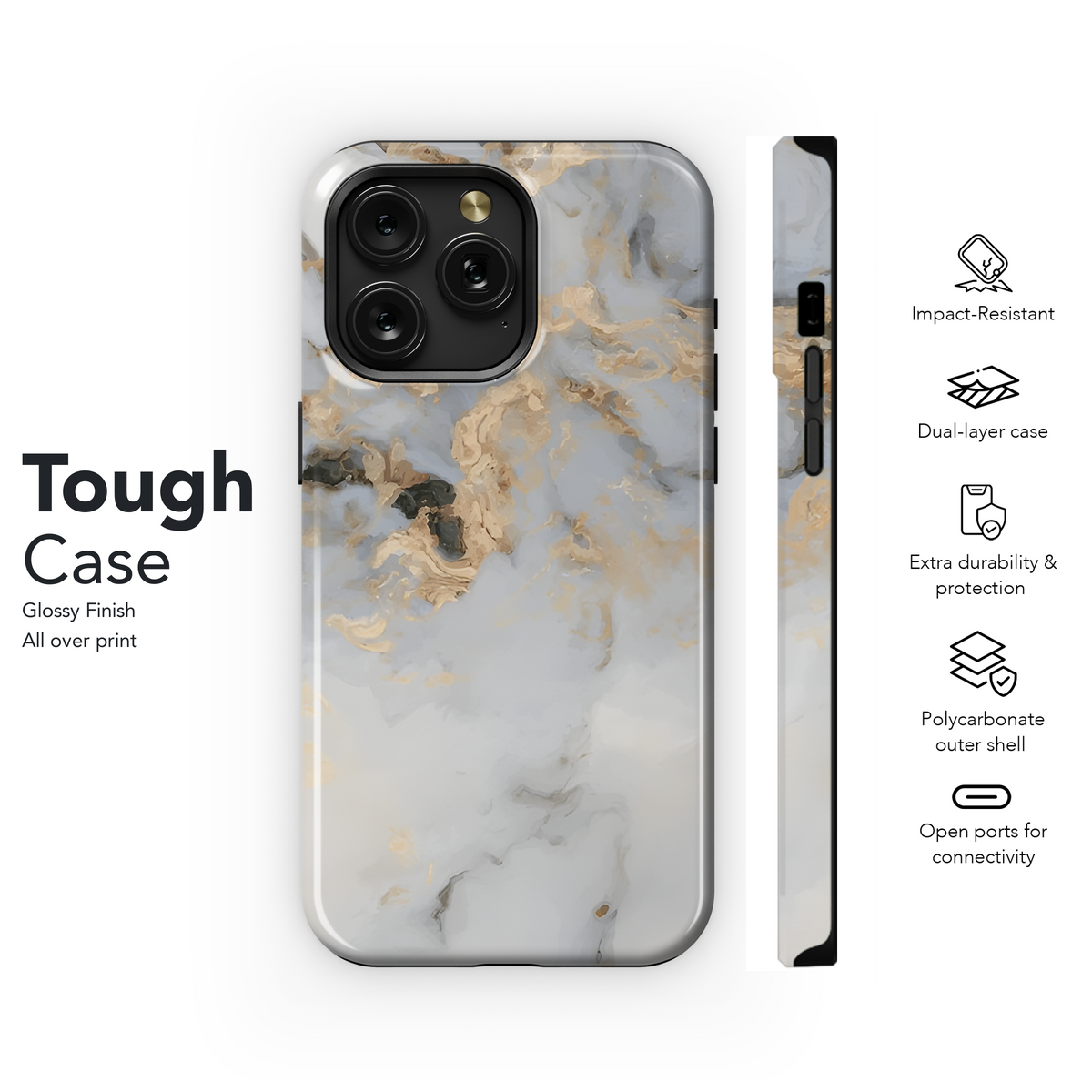 Liquid Marble Abstract Phone Case iPhone Samsung Cover Pixel 2437 - Image 6