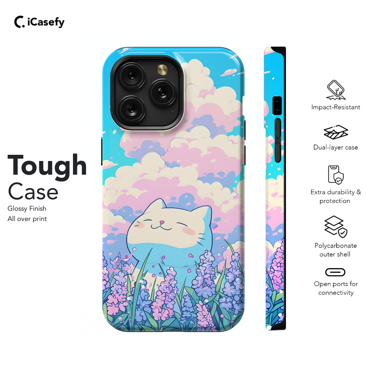 Lofi Kitty Enjoying Spring Phone Case iPhone Samsung Pixel & More 298 - Image 5