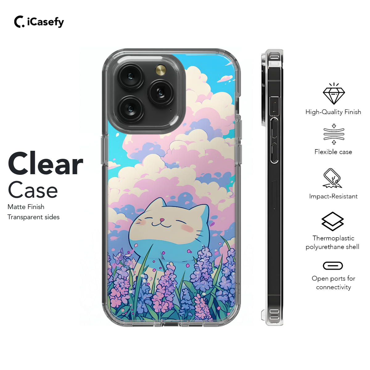 Lofi Kitty Enjoying Spring Phone Case iPhone Samsung Pixel & More 298 - Image 7