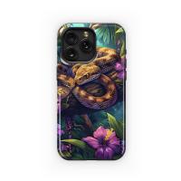 Lush Jungle Snake Purple Flowers Phone Case iPhone Samsung Cover Pixel 5239 - Image 1