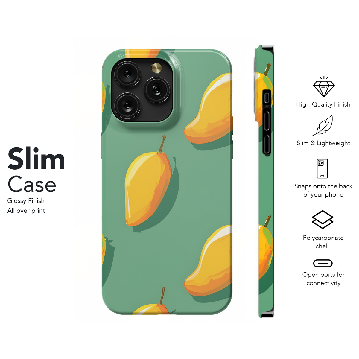 Mango Grain Shadow Phone Case iPhone Samsung Cover Pixel 3411 - Image 7