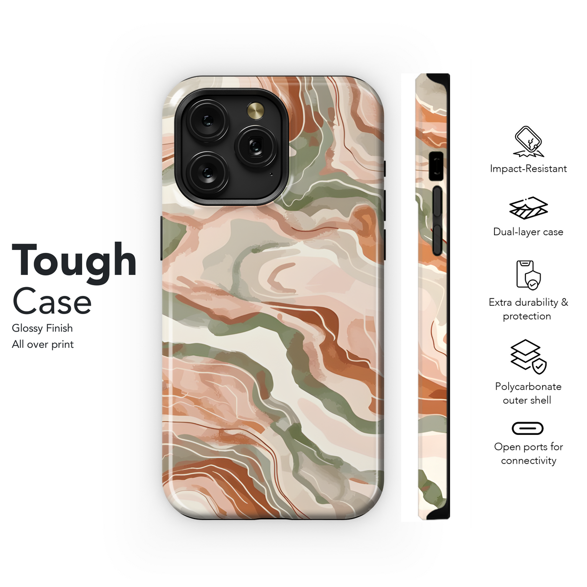 Marble Alcohol Ink Pattern Phone Case iPhone Samsung Cover Pixel 2453 - Image 6