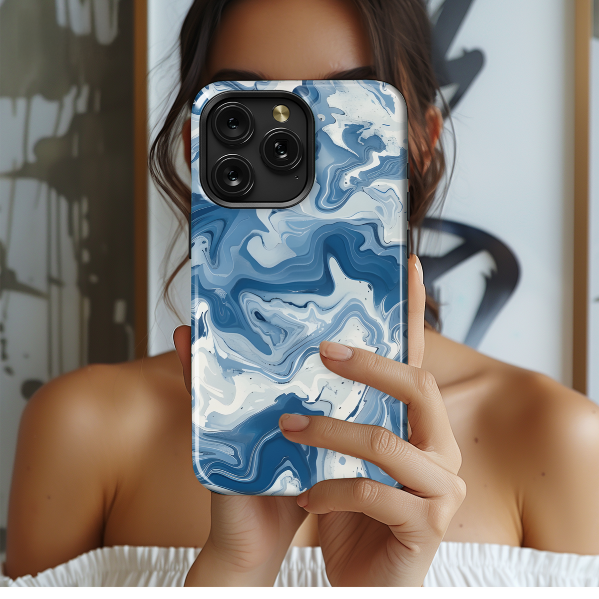 Marble Alcohol Ink Phone Case iPhone Samsung Cover Pixel 3668 - Image 2