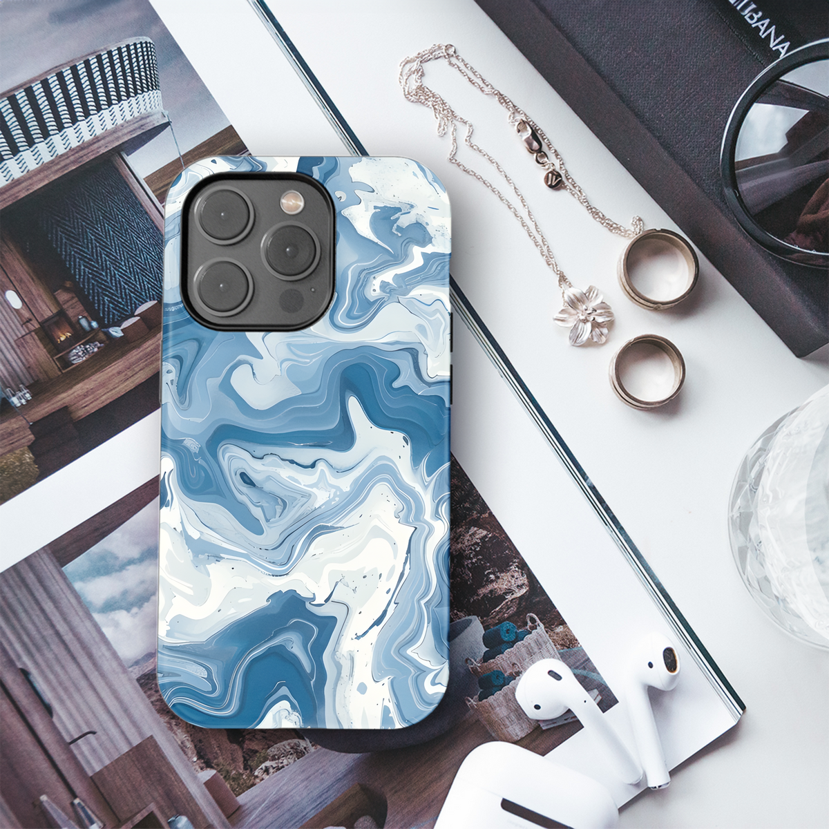 Marble Alcohol Ink Phone Case iPhone Samsung Cover Pixel 3668 - Image 3