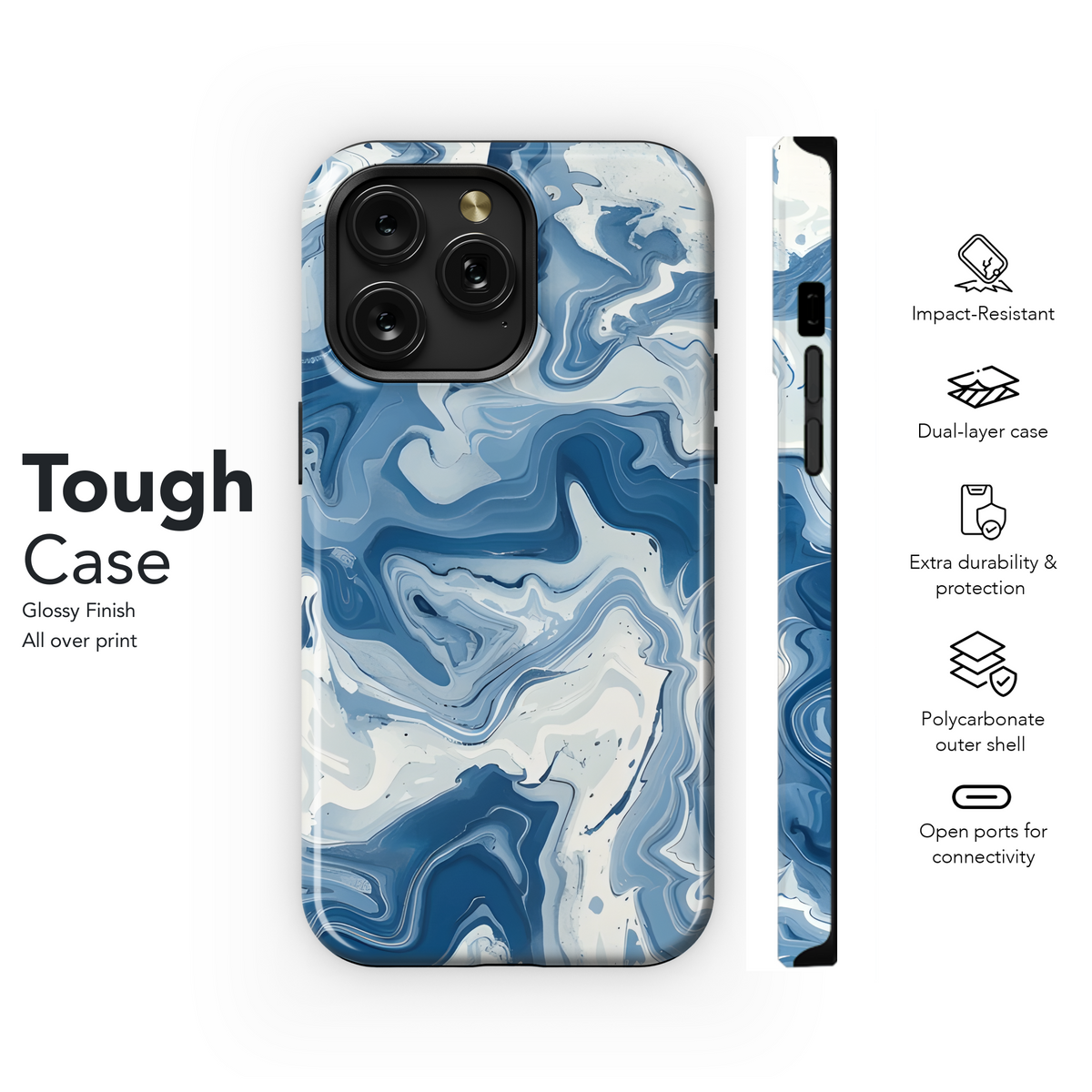 Marble Alcohol Ink Phone Case iPhone Samsung Cover Pixel 3668 - Image 6