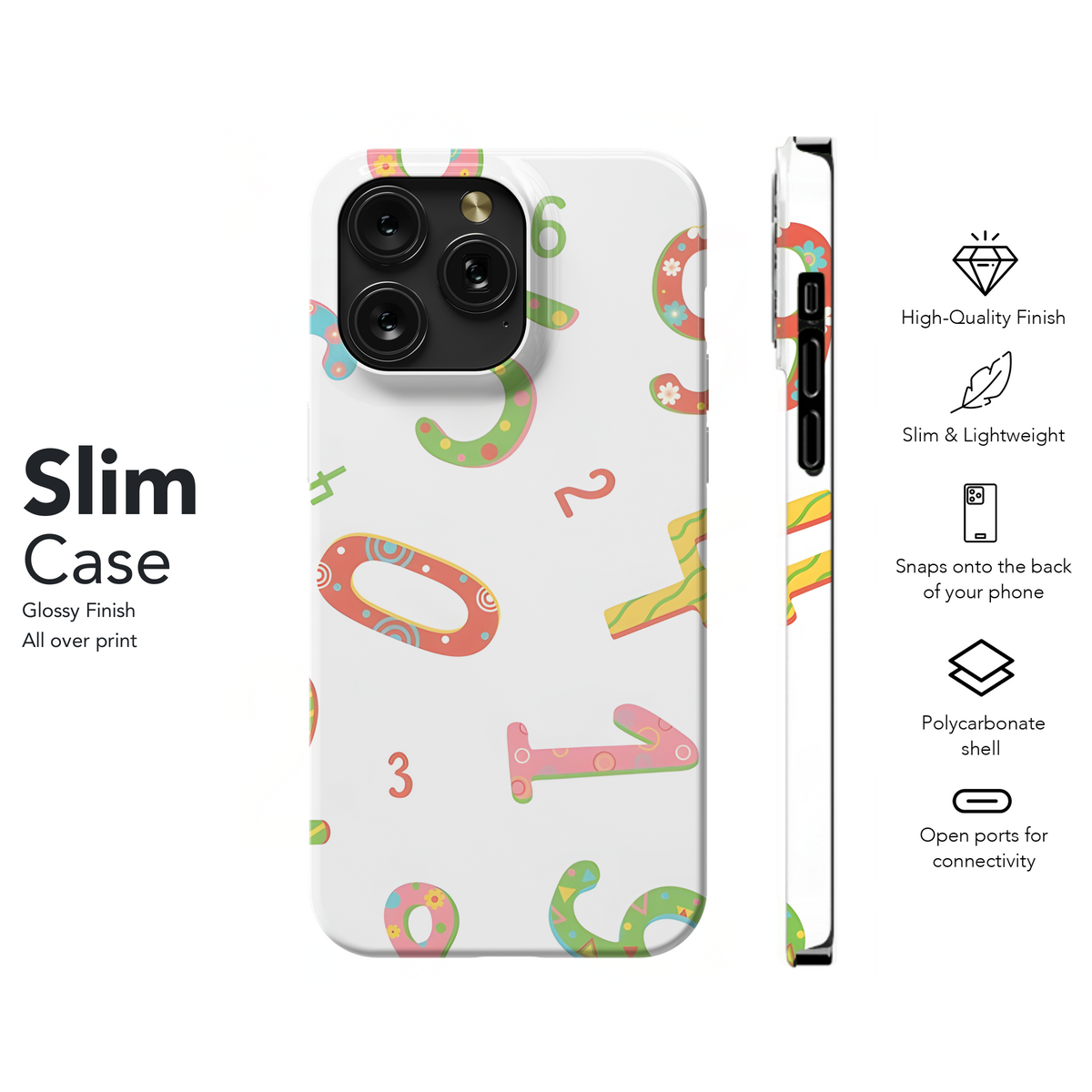 Math Doodle Numbers Phone Case iPhone Samsung Cover Pixel 3223 - Image 7