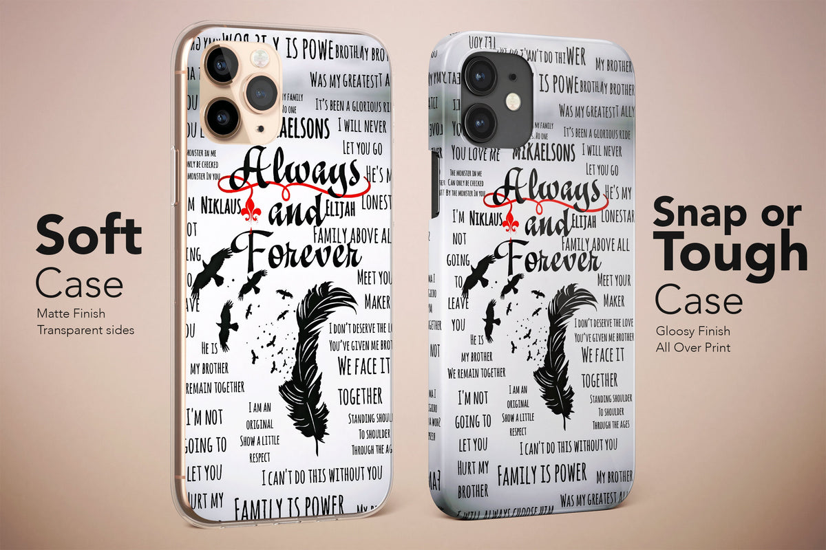 Meaningful Deep Quote Stefan, Damon, Salvatore, and Elena Phone Case Soft Cover - Image 2