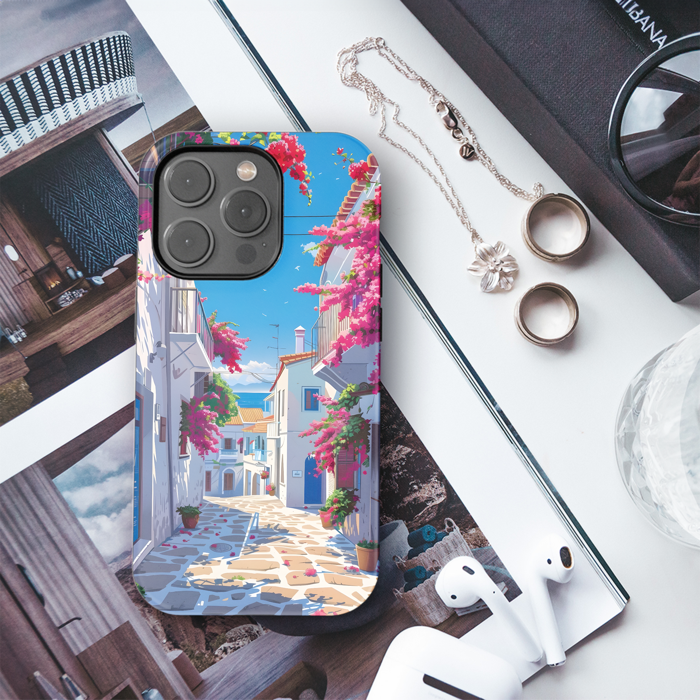 Mediterranean Street Bloom
 Phone Case iPhone Samsung Cover Pixel 4503 - Image 3