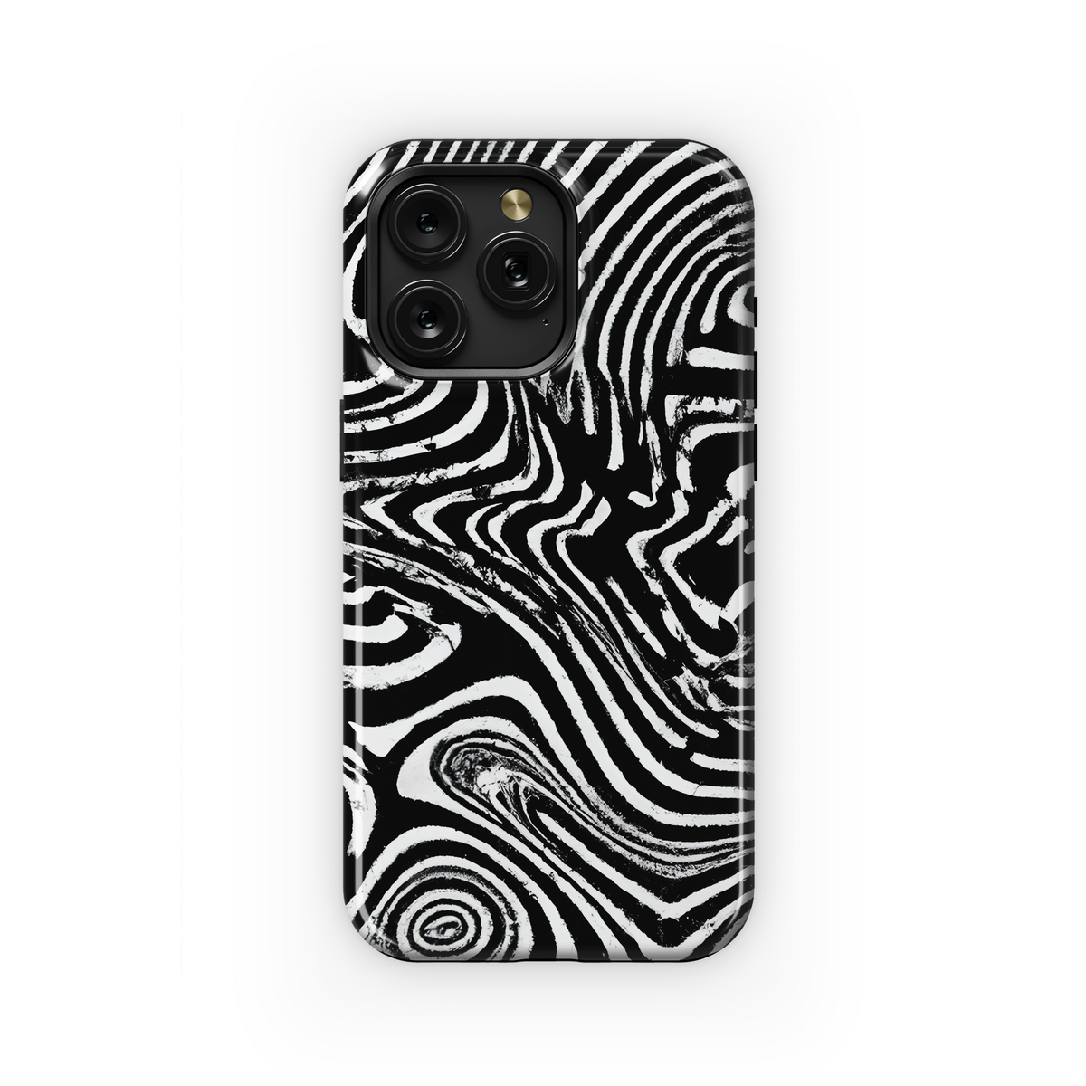 Micro Stripes Black and White Phone Case iPhone Samsung Cover Pixel 3536 - Image 1