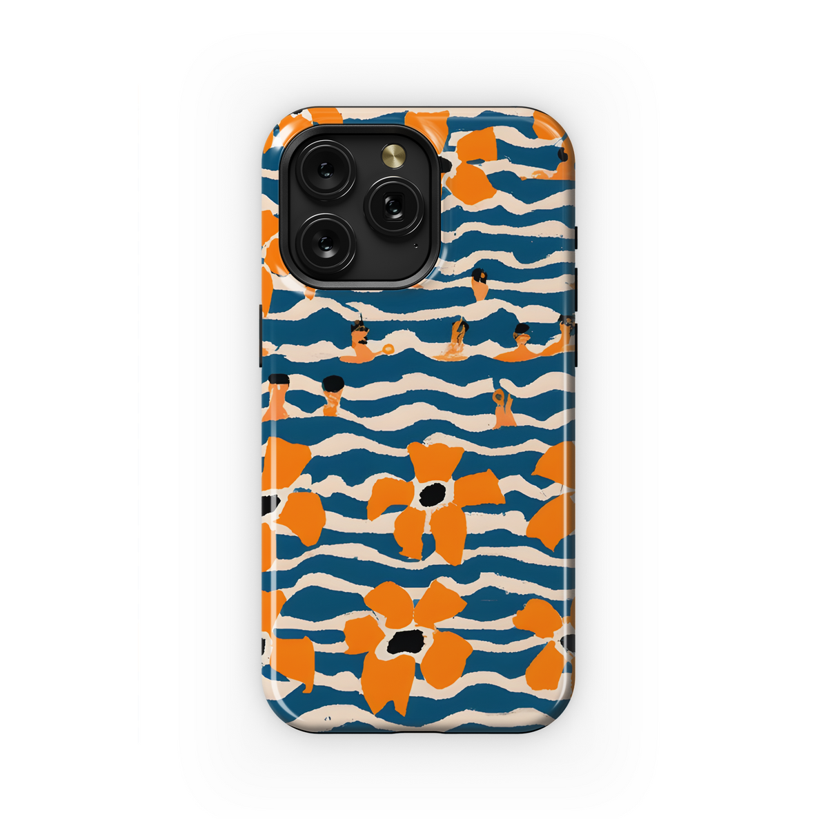 Midcentury Modern Swimmers Phone Case iPhone Samsung Cover Pixel 3119 - Image 1