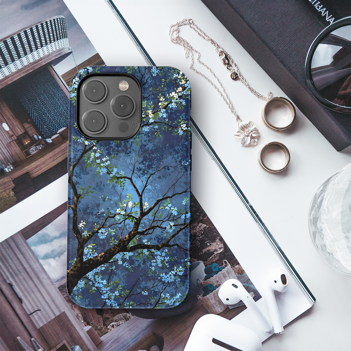 Midnight Blossom Tree
 Phone Case iPhone Samsung Cover Pixel 4223 - Image 3