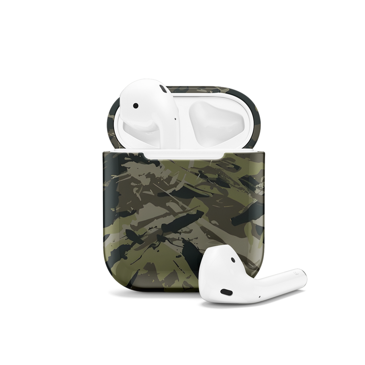 Military Camo Seamless AirPods Case AirPods Pro AirPods Pro 2 AirPods 3 AirPods 2 Glossy 2197 - Image 1