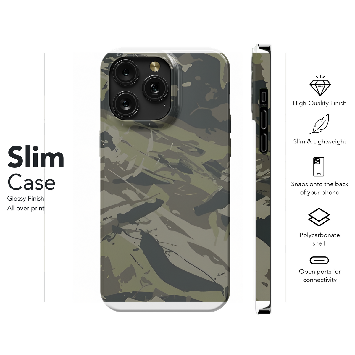 Military Camo Seamless Phone Case iPhone Samsung Cover Pixel 2197 - Image 7