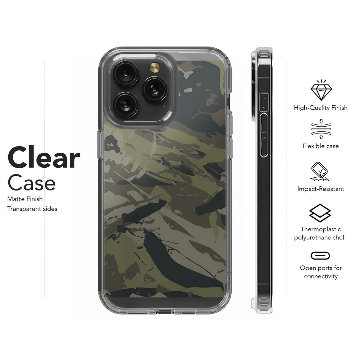 Military Camo Seamless Phone Case iPhone Samsung Cover Pixel 2197 - Image 8