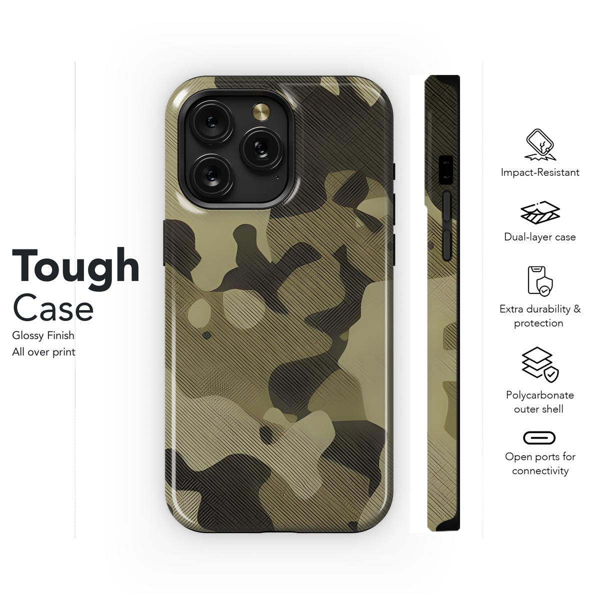 Military Camouflage Fabric Texture Phone Case iPhone Samsung Cover Pixel 2190 - Image 6