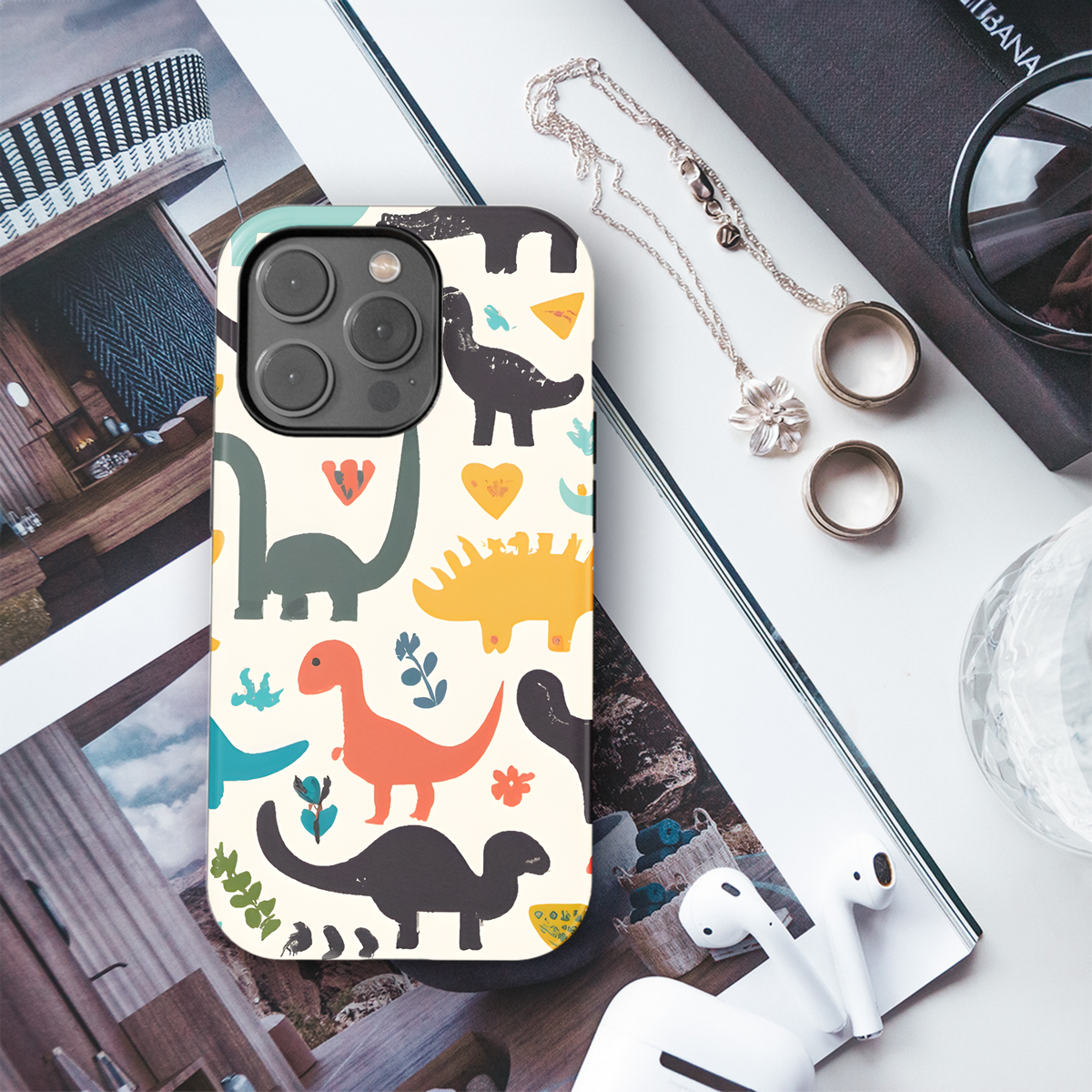 Minimalist Dinosaur Phone Case iPhone Samsung Cover Pixel 2928 - Image 3