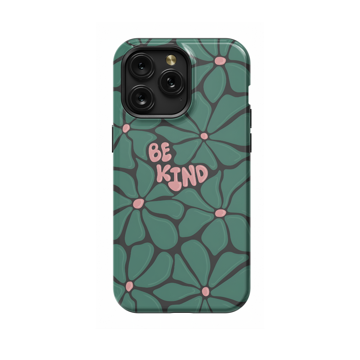 Minimalist Flower Motivational Affirmation Qute Coquette Be Kind Phone Case iPhone Samsung Pixel & More 428 - Image 1