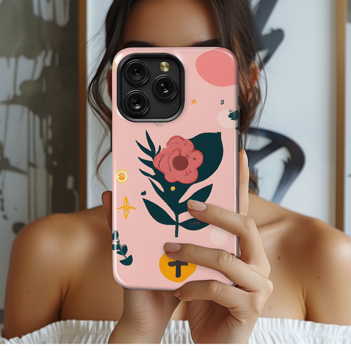 Minimalist God Phone Case iPhone Samsung Cover Pixel 3684 - Image 2