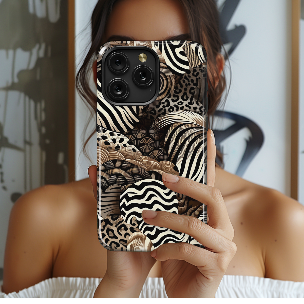 Mixed Animal Skin Phone Case iPhone Samsung Cover Pixel 2753 - Image 2