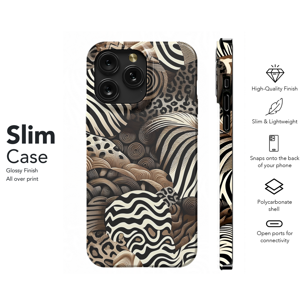 Mixed Animal Skin Phone Case iPhone Samsung Cover Pixel 2753 - Image 7