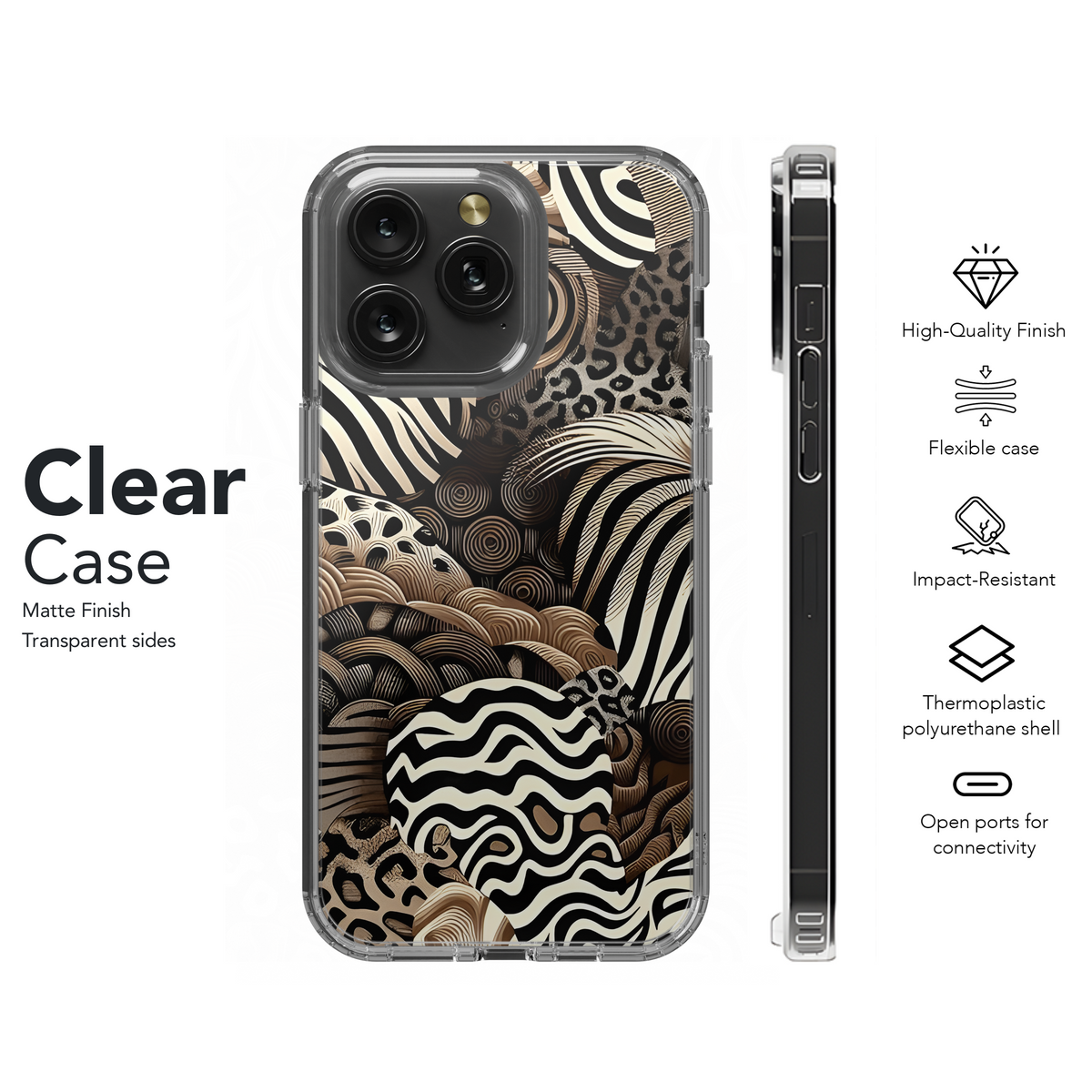 Mixed Animal Skin Phone Case iPhone Samsung Cover Pixel 2753 - Image 8