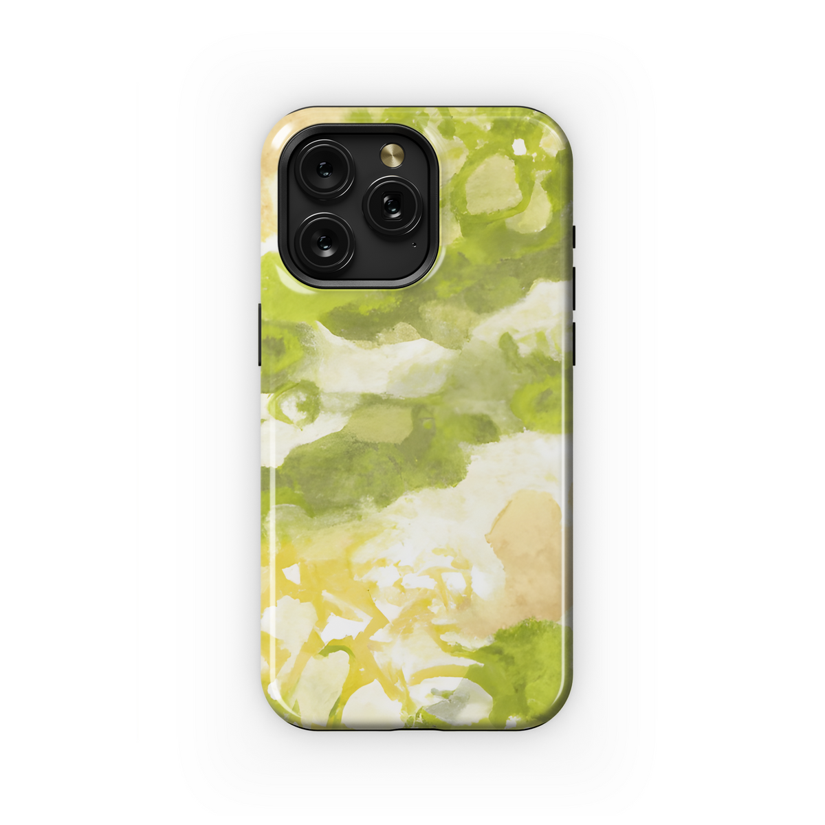 Modern Green Yellow Batik Phone Case iPhone Samsung Cover Pixel 3112 - Image 1