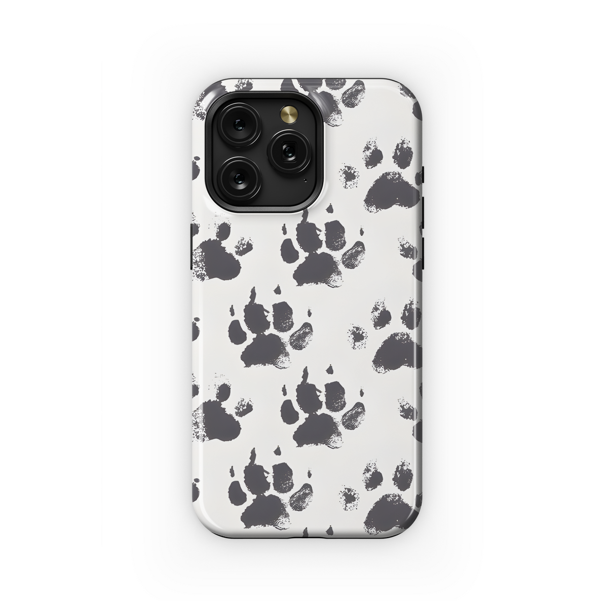 Monochrome Dog Paw Prints Phone Case iPhone Samsung Cover Pixel 2821 - Image 1