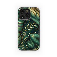 Monstera Leaves Tropical Gold Phone Case iPhone Samsung Cover Pixel 3557 - Image 1