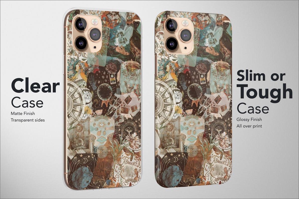 Moon and Stars Phone Case Celestial Collage Cover - Image 2