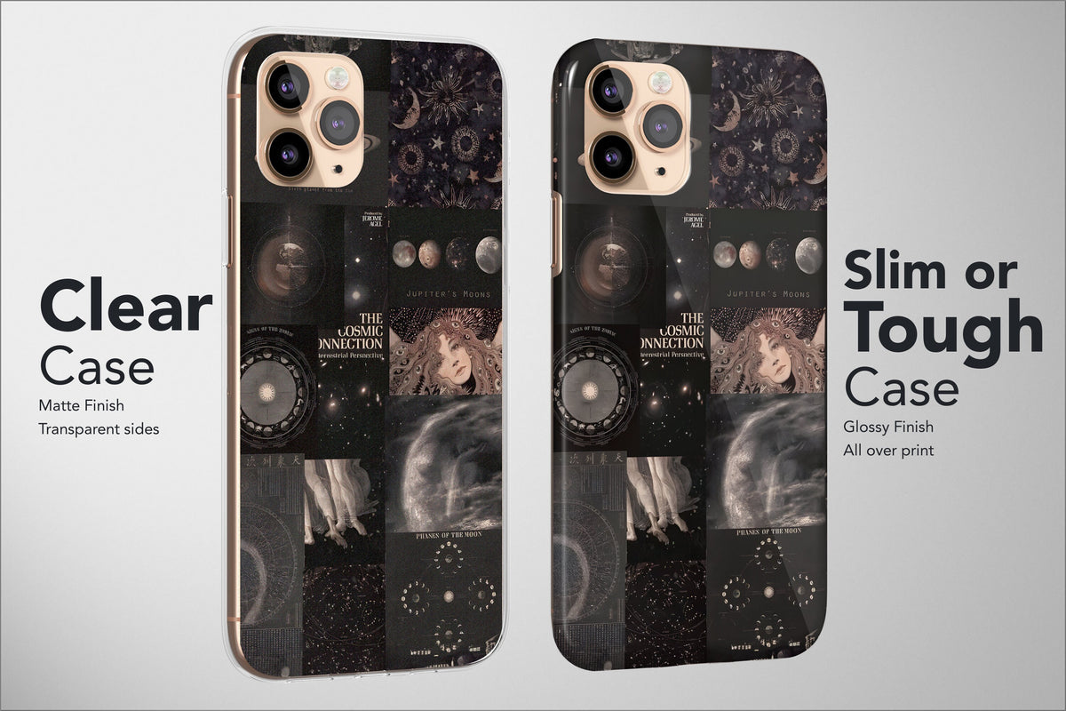 Moon and Stars Phone Case Celestial Collage Cover - Image 3