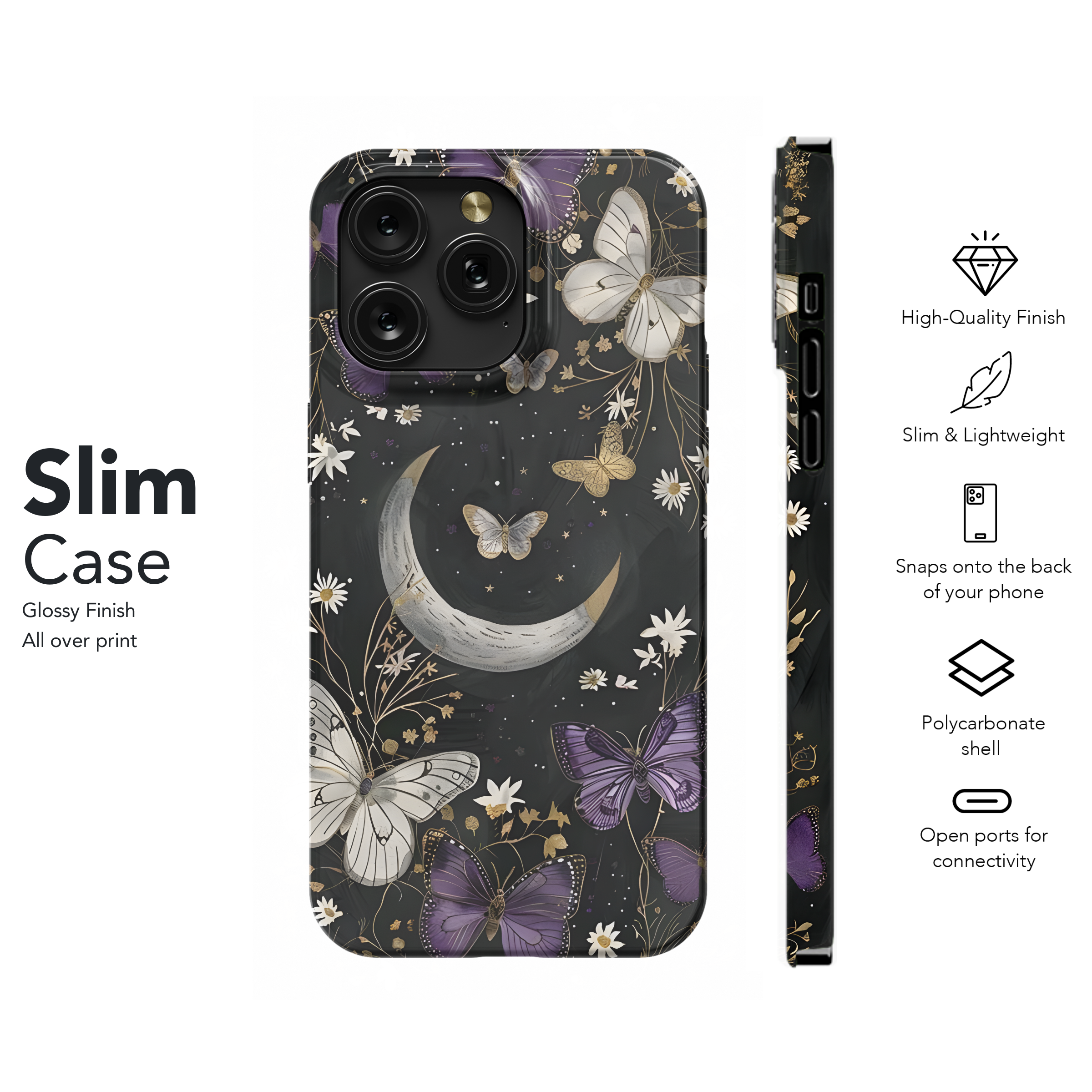 Moonlit Butterfly Garden
 Phone Case iPhone Samsung Cover Pixel 4441 - Image 7