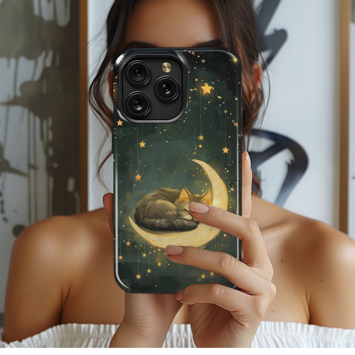 Moonlit Cat Dreams
 Phone Case iPhone Samsung Cover Pixel 4298 - Image 2