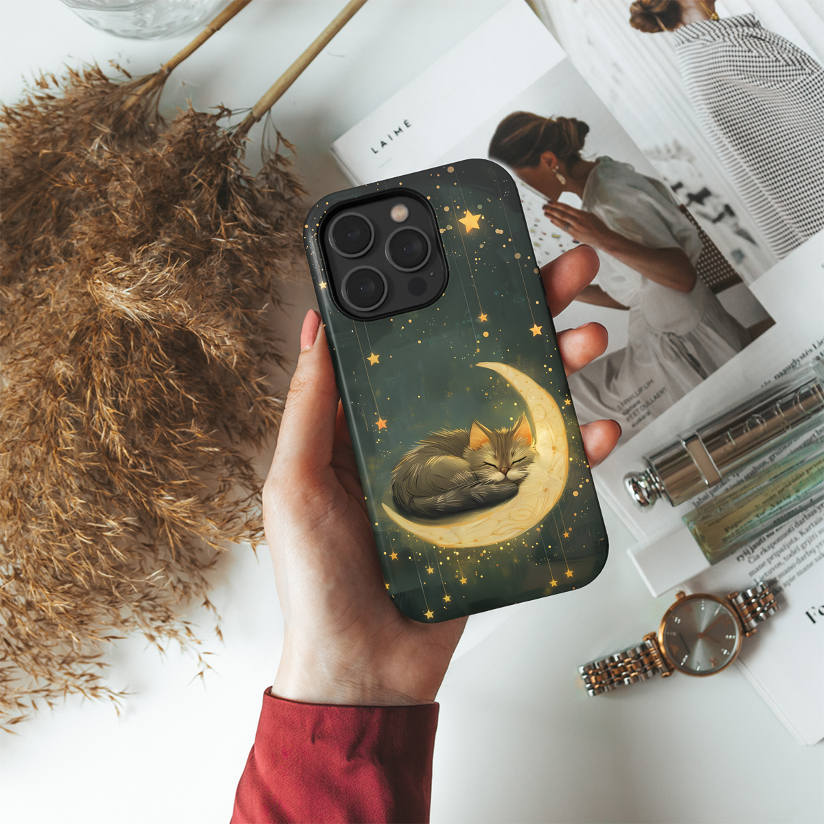 Moonlit Cat Dreams
 Phone Case iPhone Samsung Cover Pixel 4298 - Image 4