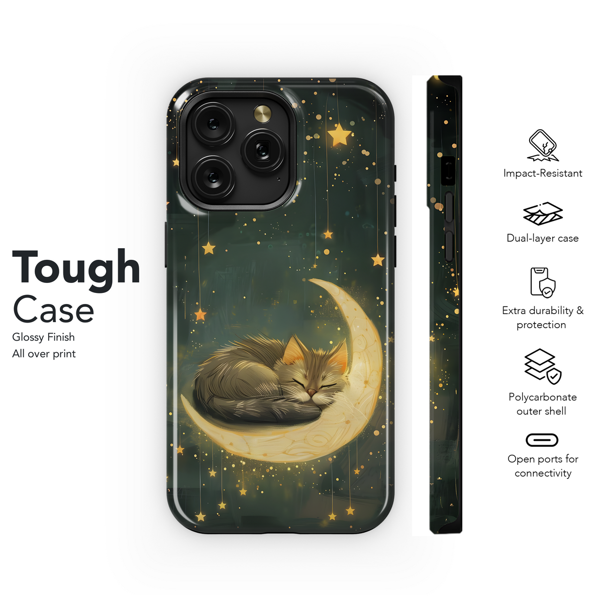 Moonlit Cat Dreams
 Phone Case iPhone Samsung Cover Pixel 4298 - Image 6