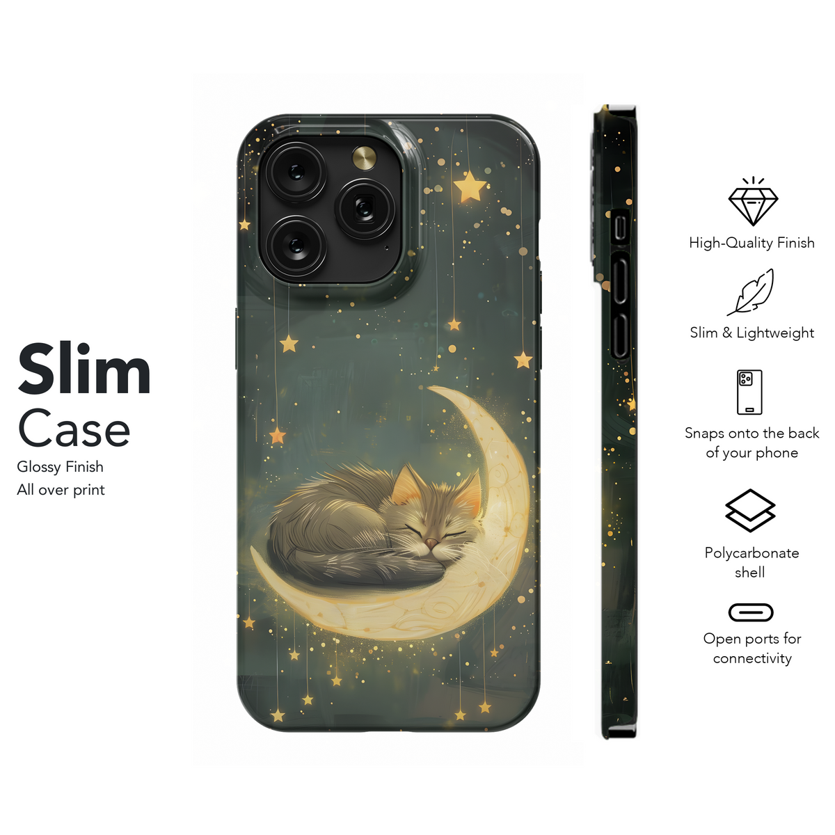 Moonlit Cat Dreams
 Phone Case iPhone Samsung Cover Pixel 4298 - Image 7