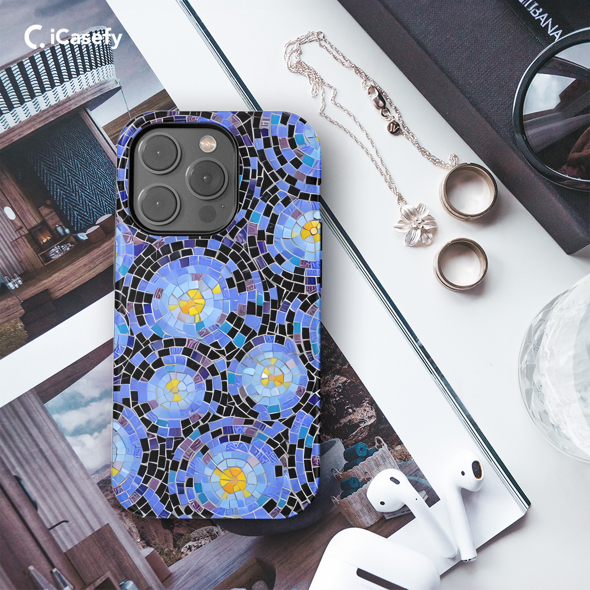 Mosaics Phone Case iPhone Samsung Cover Pixel 1379 - Image 3