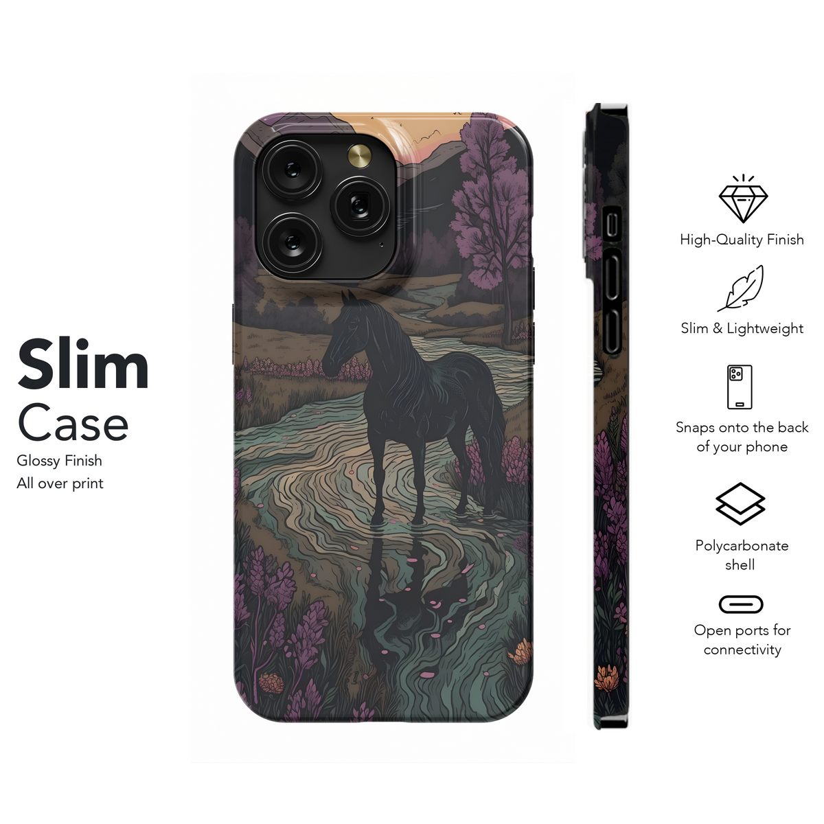 Mountain Horse Sunset
 Phone Case iPhone Samsung Cover Pixel 4081 - Image 7