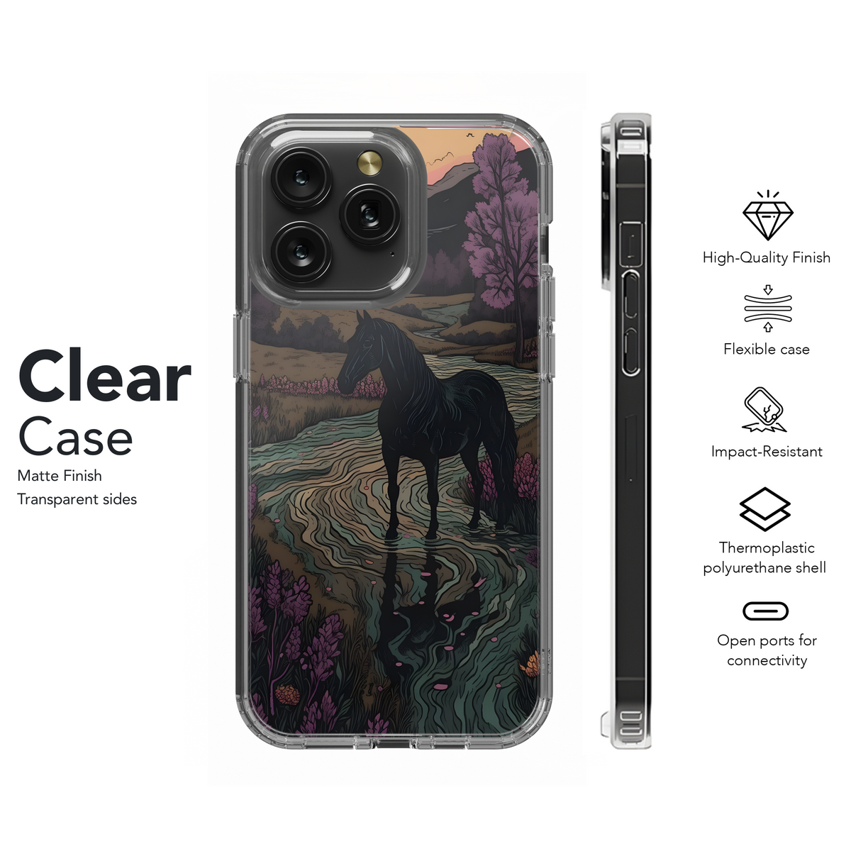 Mountain Horse Sunset
 Phone Case iPhone Samsung Cover Pixel 4081 - Image 8